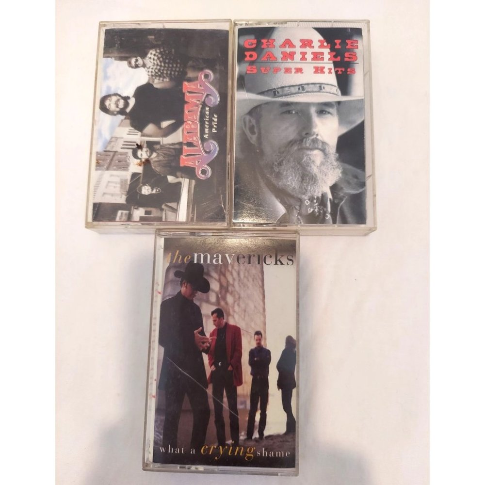 Alabama - American Pride, The Mavericks, & Super Hits Charlie Daniels Tape Lot